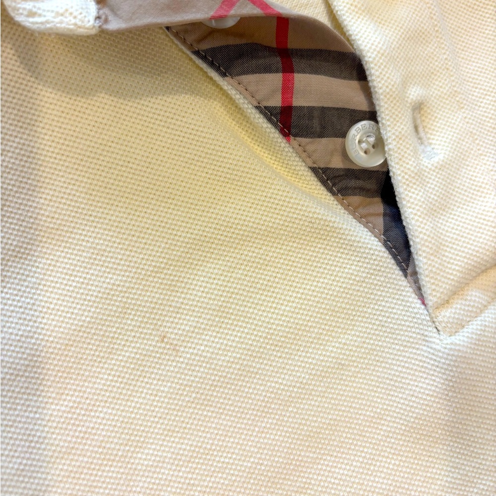 Burberry Kids Yellow Polo Shirt 4Y - Picture 2 of 5